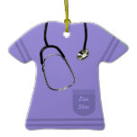 Nurse Dark Blue Scrub Ornament