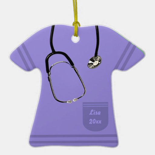 Nurse Dark Blue Scrub Ornament