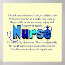 "Nurse" Definition Art--Ready for Framing Print