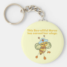 Nurse Earned Her Wings T-shirts and Gifts Keychains