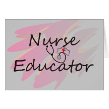 Nurse Educator Abstract Design Greeting Cards
