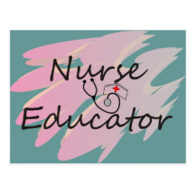 Nurse Educator Abstract Design Postcards