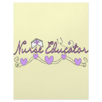 Nurse Educator Pink Hearts Design Custom Letterhead