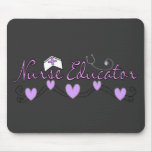 Nurse Educator Pink Hearts Design Mousepad