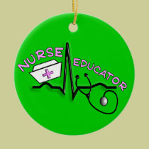 Nurse Educator QRS Design Christmas Ornament ornaments