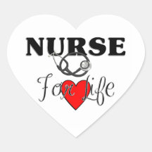 Nurse For Life Heart Sticker