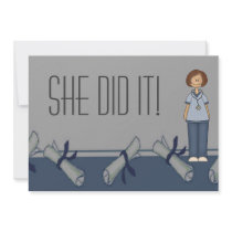 Nurse Graduation Party Personalized Invitation