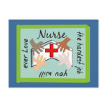 Nurse "Hardest Job You Will Ever Love" Gifts postcards