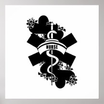 Nurse Heart Tattoo Print