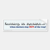 Nurse - Let me do my job Bumper Sticker