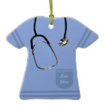 Nurse Light Blue Scrub Ornament