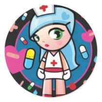 Nurse Lolita Round Sticker