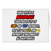 Nurse .. OMG WTF LOL Greeting Cards