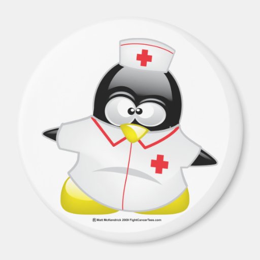 Nurse Penguin Magnet