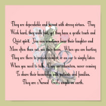 Nurse Poem Canvas Art Print "They Are Nurses" posters