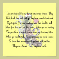 Nurse Poem Canvas Art Print "They Are Nurses" posters
