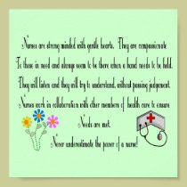 Nurse Poster "Power of a Nurse!" posters