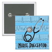 Nurse Preceptor Buttons Black Stethoscope