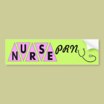 Nurse PRN Bumper Sticker bumper stickers