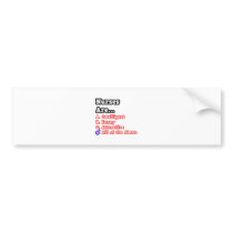 Nurse Quiz...Joke bumper stickers