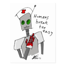 Nurse Robot Postcard