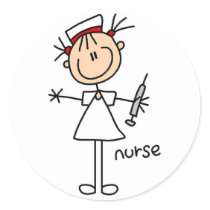 Nurse Stick Figure Sticker