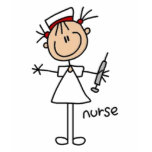 Nurse Stick Figure t-shirts