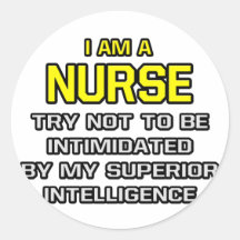 Nurse...Superior Intelligence Stickers