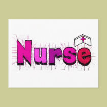 "NURSE"  T-shirts and Gifts postcards