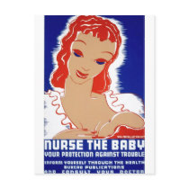 Nurse the baby Breast Feeding WPA Poster