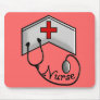 Nurse with EMBOSSED CAP & STETHOSCOPE Mouse Pads