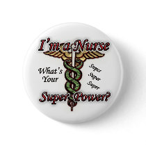 Nurse With Super Power Pins