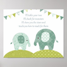 Nursery elephant boy wall art posters
