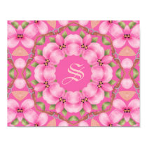 Nursery Print in Pink and Green posters