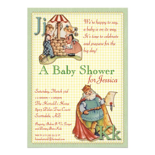 Nursery Rhyme Baby Shower Invitation