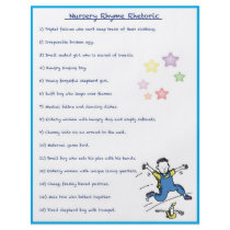 Nursery Rhyme Rhetoric Game - Boy Style Full Color Flyer