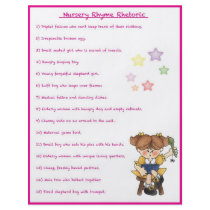 Nursery Rhyme Rhetoric Game - Girl Style Custom Flyer