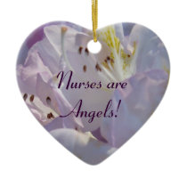 Nurses are Angels! gifts hanging Heart Ornament