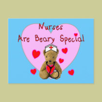 Nurses are BEARY Special  Teddy Bear Gifts postcards
