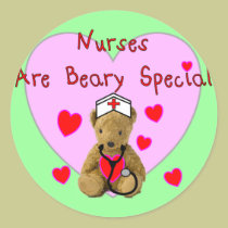 Nurses are BEARY Special  Teddy Bear Gifts stickers