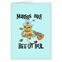 Nurses Are Bee-utiful T-shirts and Gifts Greeting Card