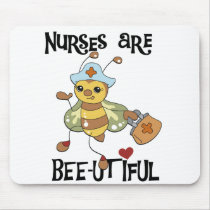 Nurses Are Bee-utiful T-shirts and Gifts Mousepad