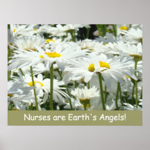 Nurses are Earth's Angels! poster art prints Daisy