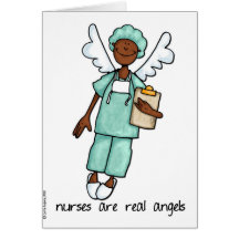 nurses are real angels3 greeting cards