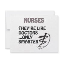NURSES  ARE SMARTER THAN DOCTORS PERSONALIZED ANNOUNCEMENT