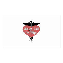 Nurses Call The Shots Business Card Template