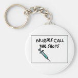 Nurses call the shots keychains