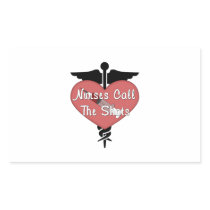 Nurses Call The Shots Rectangular Stickers