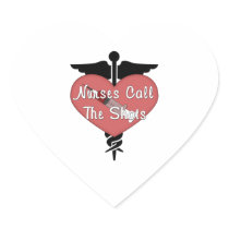 Nurses Call The Shots Heart Sticker