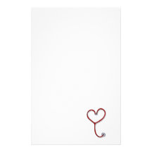 Nurses care with Heart - Nurses Gift - Personalize Stationery Paper